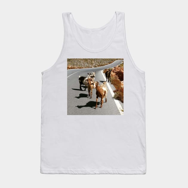 Funny Goat Tank Top by GRKiT